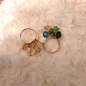 Two cute beaded adjustable rings!